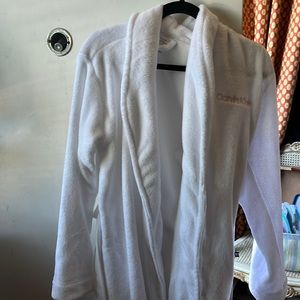 Calvin Klein Sleepwear White Robe, Size XS/S